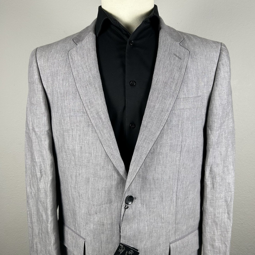 Murano Baird McNutt Linen Fitted 2PC Suit 38R 38x32 New With Tags Summer Wedding